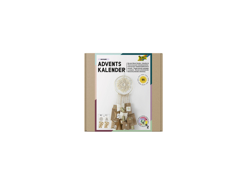 folia Kit pour calendrier de l'Avent MACRAME, 55 pièces