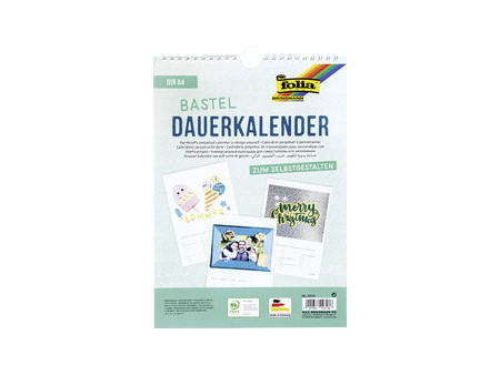 folia Calendrier mural créatif, A4, 170 g/m2, noir