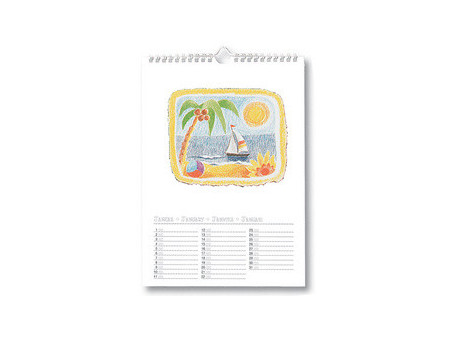 folia Calendrier mural créatif, A4, 170 g/m2, noir
