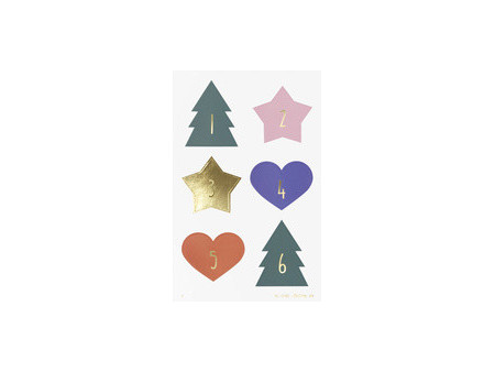 folia Stickers calendrier de l'Avent 'SPARKS IRIDESCENT'