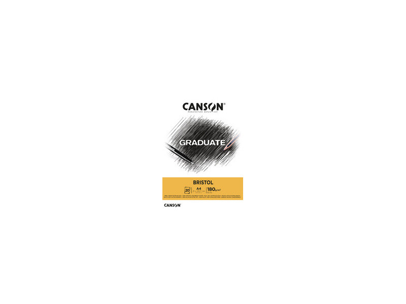 CANSON Bloc de dessin GRADUATE BRISTOL, A4