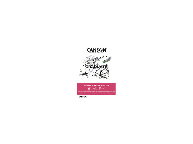 CANSON Bloc de dessin GRADUATE Manga Marker Layout, A3