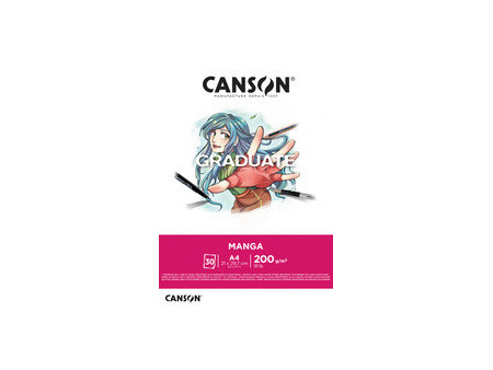 CANSON Bloc de dessin GRADUATE Manga, A4