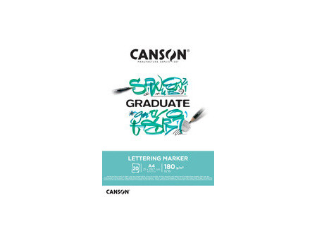CANSON Bloc de dessin GRADUATE LETTERING MARKER, A4