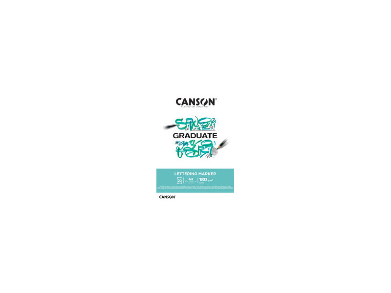 CANSON Bloc de dessin GRADUATE LETTERING MARKER, A4