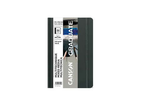 CANSON Carnet à croquis GRADUATE Mixed Media, noir