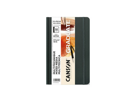 CANSON Carnet à croquis GRADUATE Mixed Media, noir