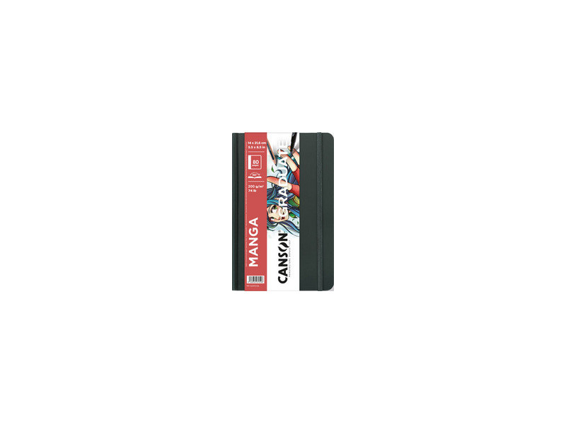 CANSON Carnet à croquis GRADUATE Manga, 140 x 216 mm, noir