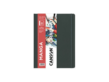 CANSON Carnet à croquis GRADUATE Manga, 140 x 216 mm, noir