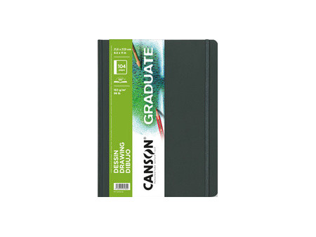 CANSON Carnet à croquis GRADUATE DRAWING, 216 x 279 mm, noir