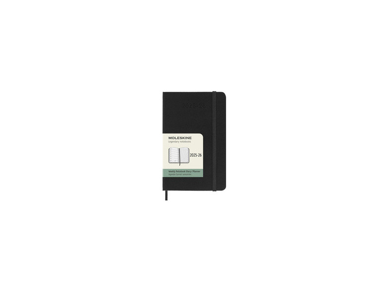 MOLESKINE Agenda de poche 2025/2026, 18 mois, P/A6, noir