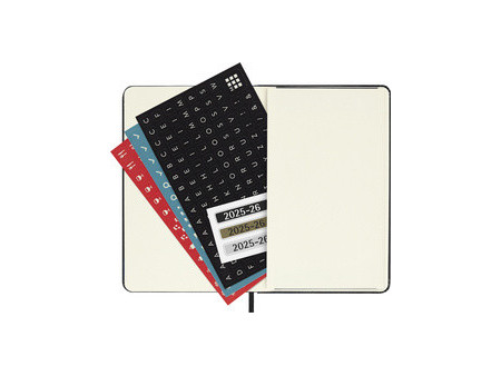 MOLESKINE Agenda de poche 2025/2026, 18 mois, P/A6, noir