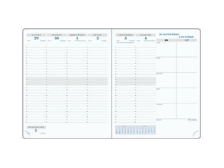 EXACOMPTA Agenda semainier SAS 27, 2026/2027, assorti