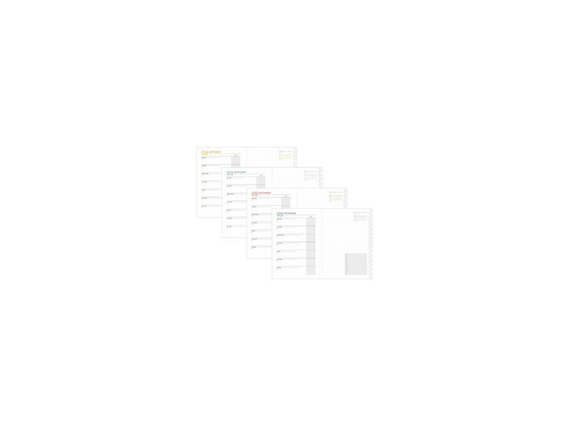 QUO VADIS Agenda PLAN NOTE 1521, 2026/2027, vert pastel