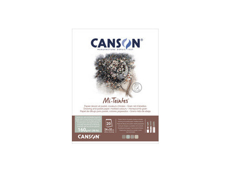 CANSON Papier beaux-arts Mi-Teintes, en bloc, 240 x 320 mm