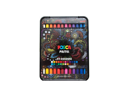 POSCA Crayon de cire PASTEL KPA100, étui de 24