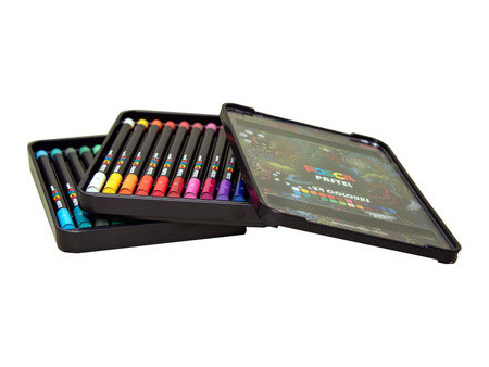 POSCA Crayon de cire PASTEL KPA100, étui de 24