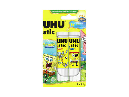 UHU Bâton de colle stic Bob l'éponge, 2 x 21 g, blister