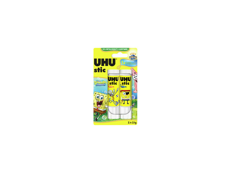 UHU Bâton de colle stic Bob l'éponge, 3 x 21 g, blister