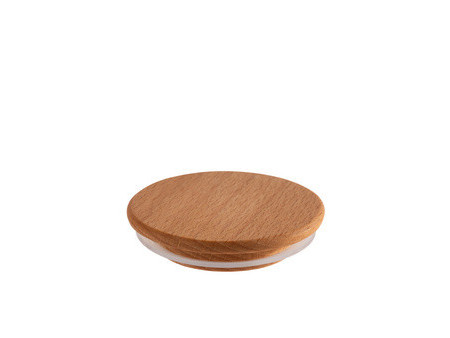 APS Couvercle pour bocal Weck, bois de hêtre, set de 12