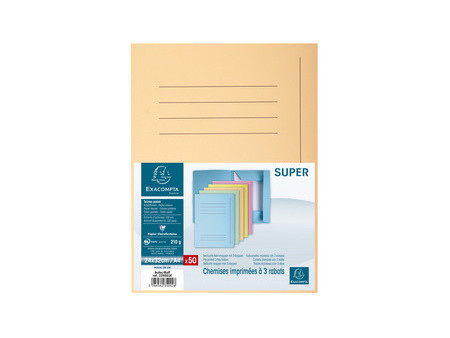 EXACOMPTA Chemise imprimée SUPER, A4, carton, assorti
