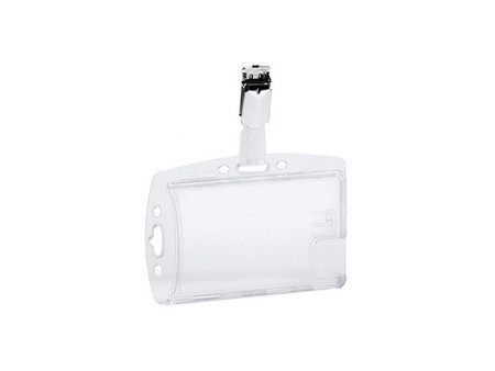 DURABLE Porte-badges avec clip DOPPELBOX, transparent