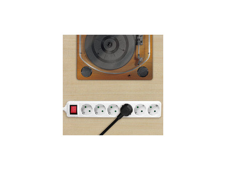 LogiLink Multiprise, 6 prises, avec interrupteur, blanc