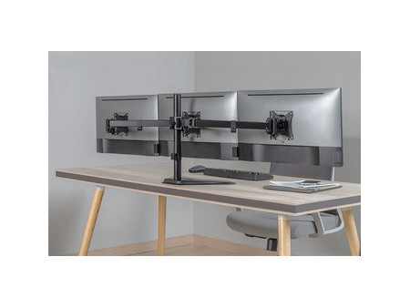 LogiLink Bras support triple écran, socle, noir