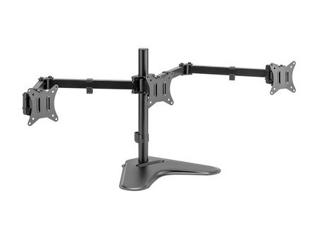 LogiLink Bras support triple écran, socle, noir
