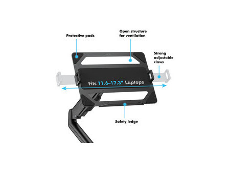 LogiLink Plateau pour support d'ordinateur portable, noir