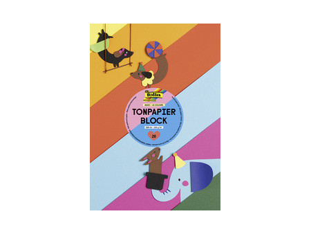 folia Bloc de papier de couleur, A3, 130 g/m2, 10 feuilles