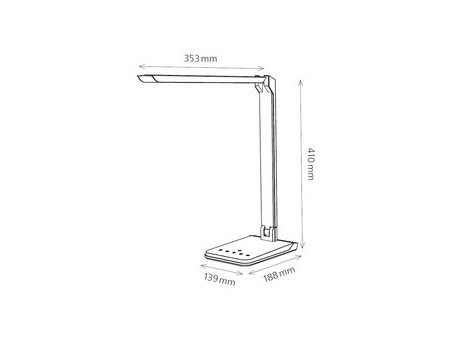 Hansa Lampe de bureau à LED Lumina, pied, gris métallisé