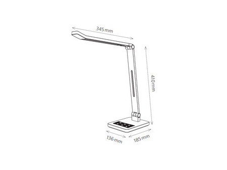 Hansa Lampe de bureau à LED Tide, pied, blanc