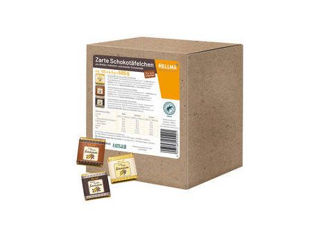 HELLMA Mini-tablette de chocolat belge, dans un carton