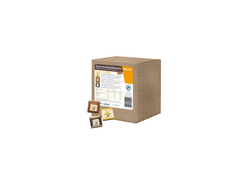 HELLMA Mini-tablette de chocolat belge, dans un carton