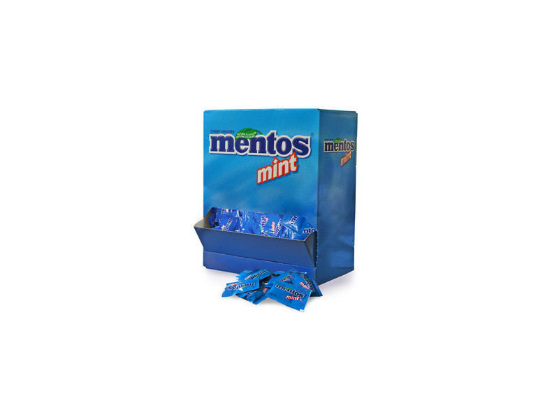 Mentos Bonbon Mints Duo, dans un présentoir de carton