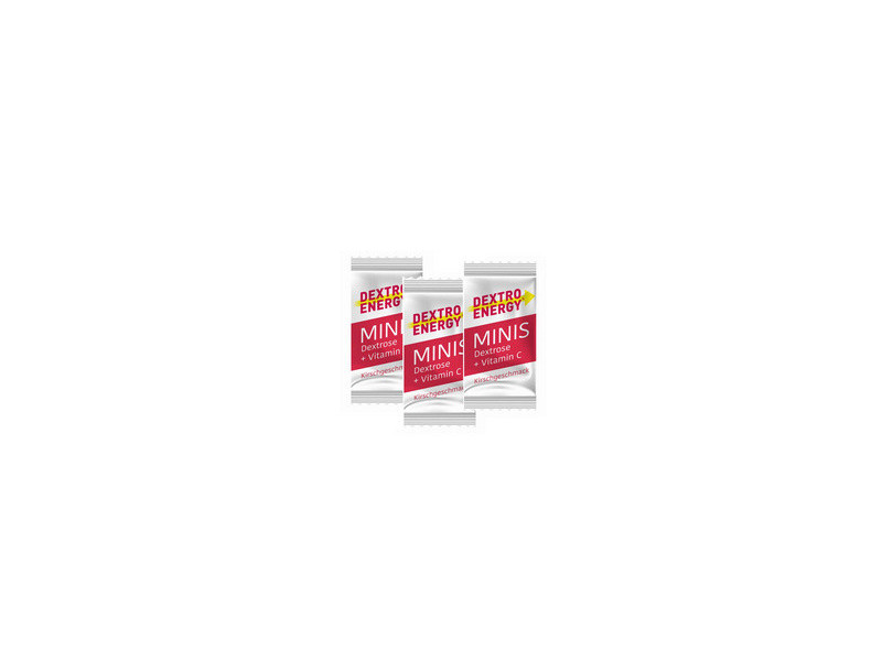 Dextro Energy Minis glucose, une boîte ronde transparente