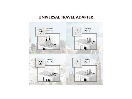 LogiLink Chargeur de voyage universel (EU/AUS/US/UK), 20 W