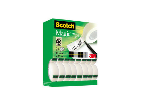 3M Scotch Ruban adhésif Magic 810, 19mm x 33m, 10+4 GRATUITS