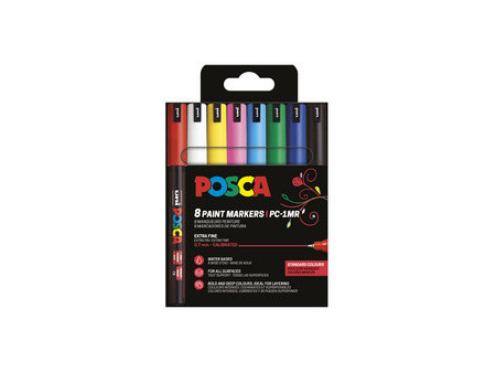 POSCA Marqueur à pigment PC-1MR, étui de 8, couleurs douces