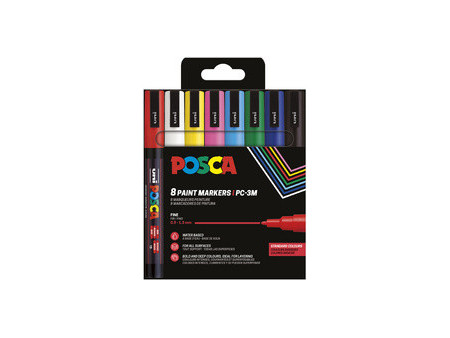 POSCA Marqueur à pigment PC-3M, étui de 4, couleurs douces