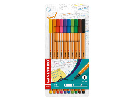 STABILO Feutre à pointe fine point 88, étui carton de 10