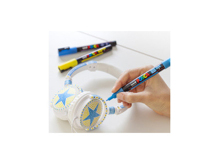POSCA Marqueur à pigment PC-3ML pailleté, étui de 4, assorti