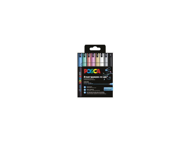 POSCA Marqueur à pigment PC-1MR, pochette de 8, assorti
