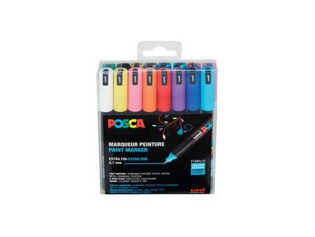 POSCA Marqueur à pigment PC-1MR, pochette de 8, assorti
