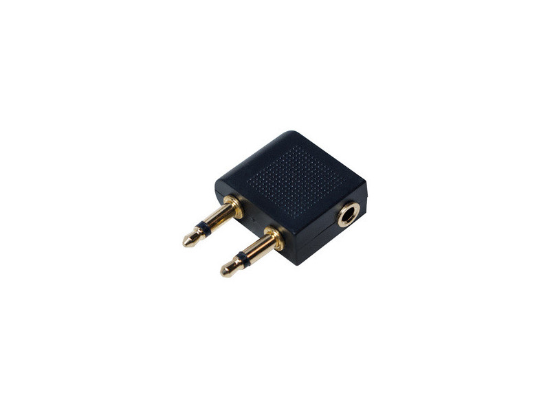 LogiLink Adaptateur audio pour avion, 2 x jack mâle 3,5 mm