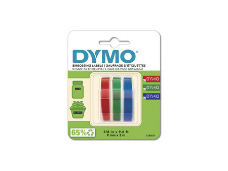 DYMO Ruban d'estampage 3D, 9 mm x 3 m, rouge