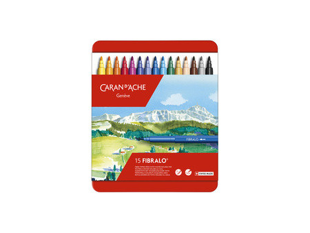 CARAN D'ACHE Feutre FIBRALO, boîte métal de 24