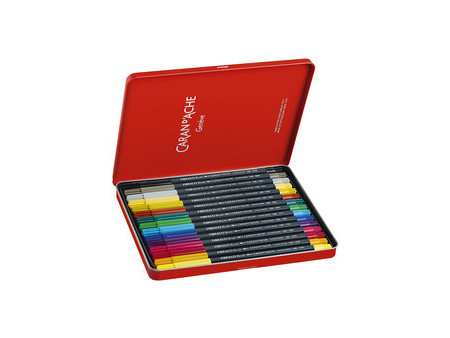 CARAN D'ACHE Feutre FIBRALO Brush, étui métal de 15