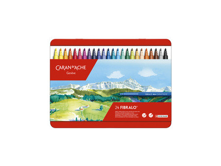 CARAN D'ACHE Feutre FIBRALO, boîte métal de 15